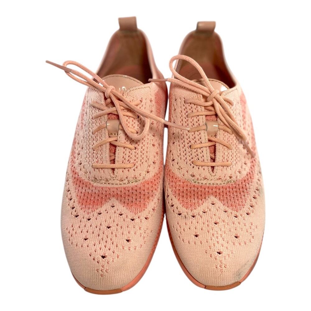 Cole Haan Women 2.ZERØGRAND Stitchlite™ Wingtip Oxford Peach Pink Size 7B Shoes